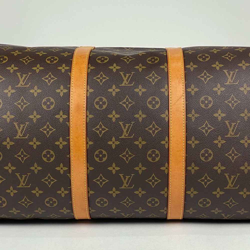 Louis Vuitton Travel Bag Bandouliere Monogram Brown Keepall Boston - Picture 2 of 7